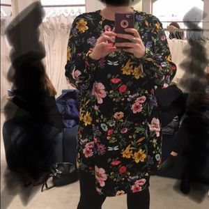 Dark floral dress for work and fun!